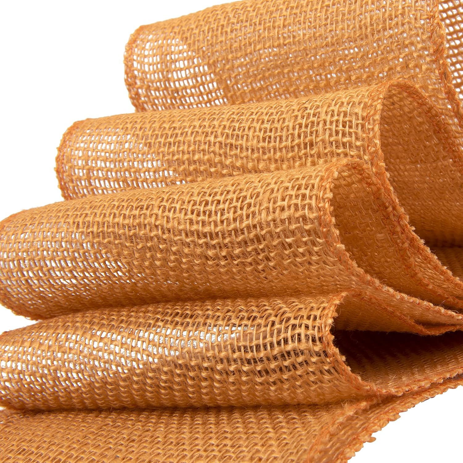 Love Laugh Craft Jute Burlap, Finished Edges, 6 Inch x 5 Yards, 7 Rolls, Mango