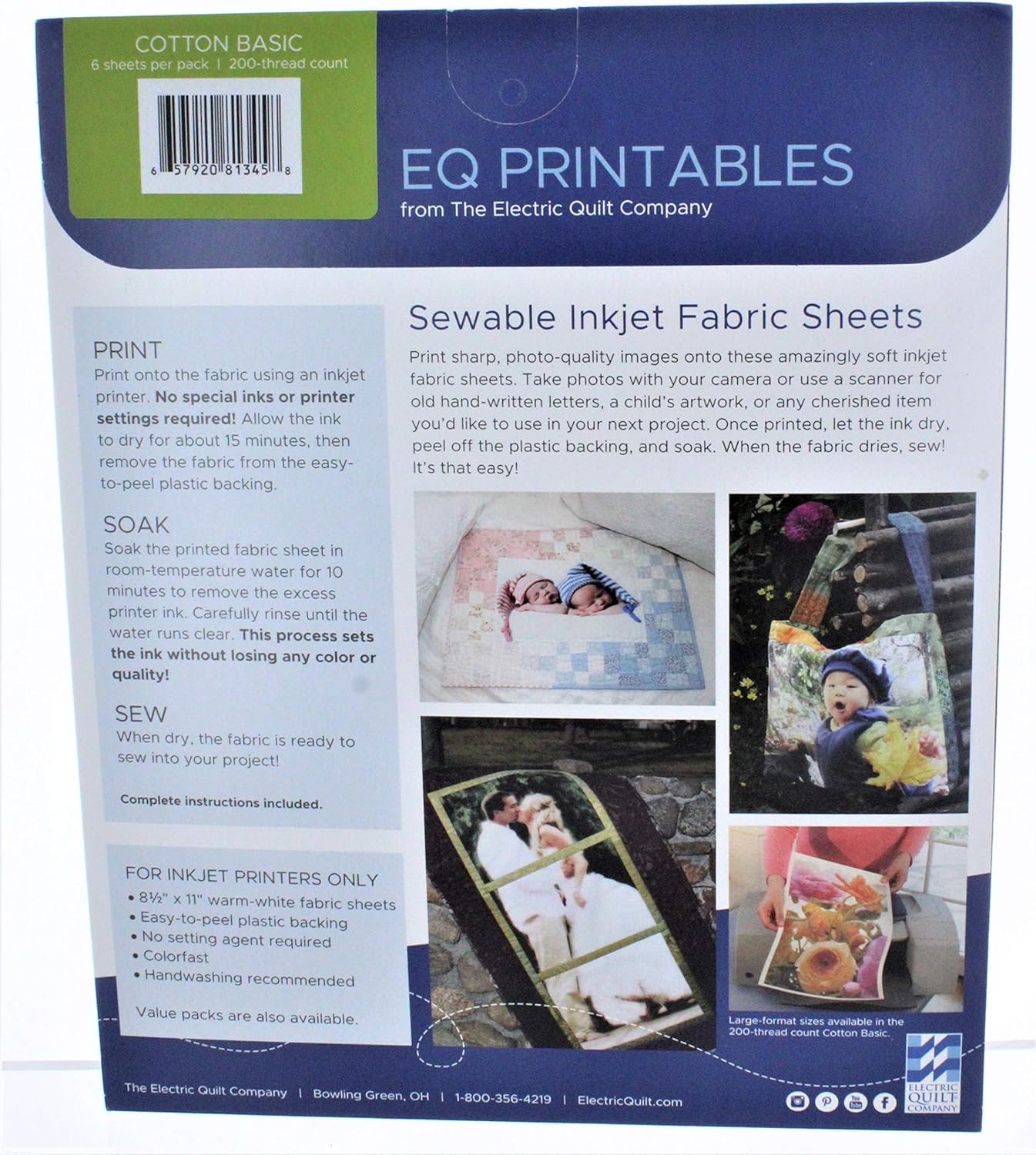 Inkjet Fabric Sheets,1 Pack 3 91F2X2 RsDL. AC SL1500