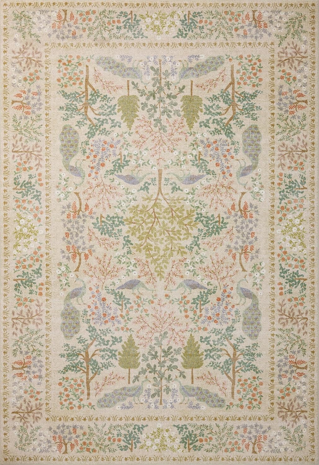 Loloi Rifle Paper Co. Canopy Collection CNP-05 Ivory 7'-6" x 9'-6" Area Rug
