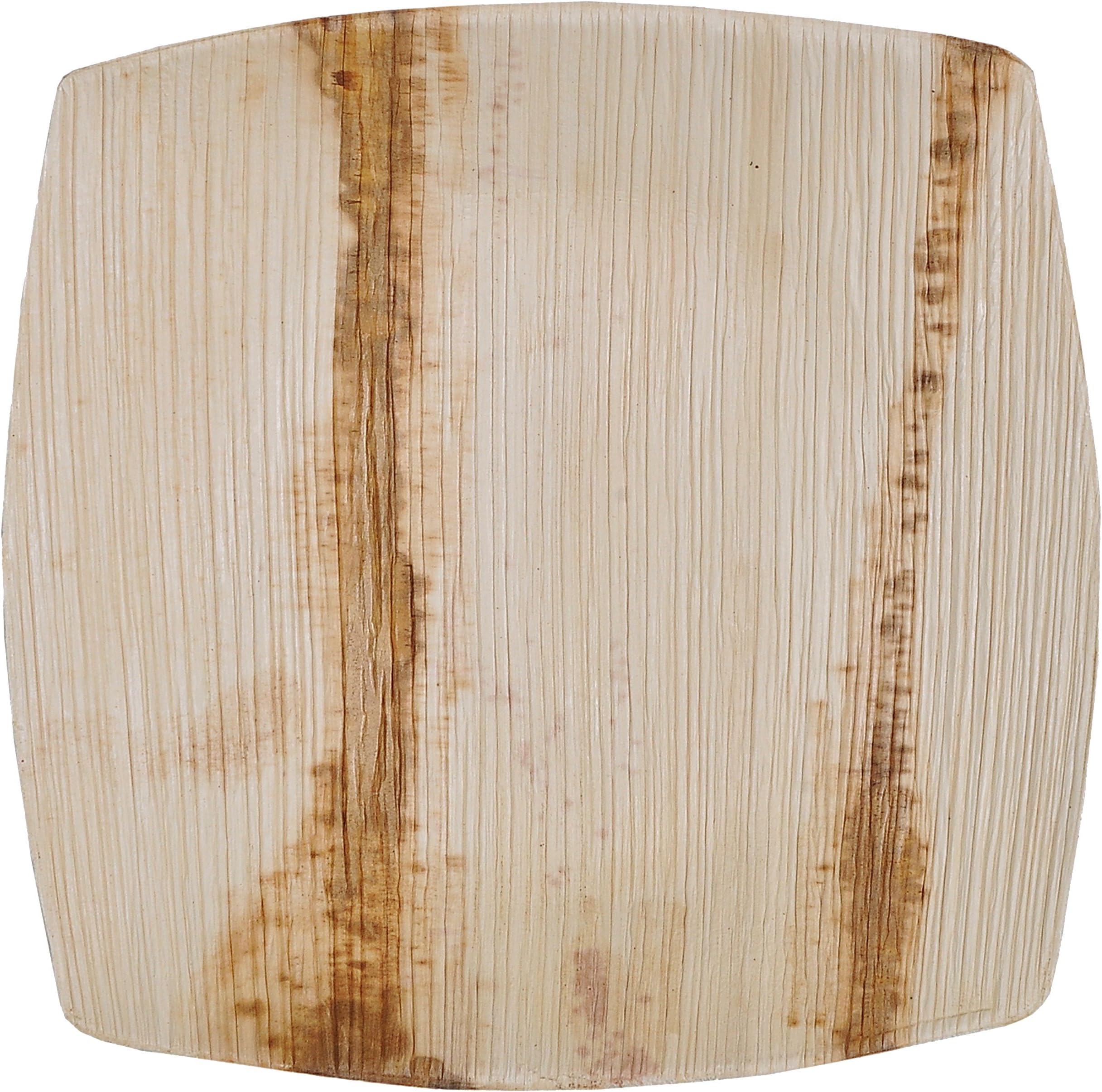 GREEN ATMOS 25 PACK - 15 CM QUADRATO SQUARE COUPE PARTY/ WEDDING TEA / DESSERT / STARTER / SIDE PLATE BIODEGRADABLE, COMPOSTABLE AND ECO-FRIENDLY DISPOSABLE ARECA PALM LEAF PLATES