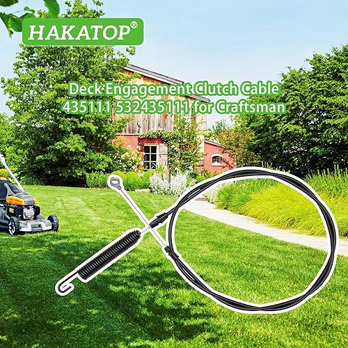 Miniatura 4 de HAKATOP Cable de embrague de compromiso de cubierta 435111 532435111 para Craftsman Sears POULAN Husqvarna 532435111 532408714 532197257 AYP 435111