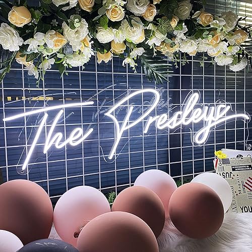 Miniatura 10 de CULISER Letrero de neón personalizado con nombre LED para dormitorio, boda, fiesta de cumpleaños, sala de juegos, hogar, bar, negocios, decoración