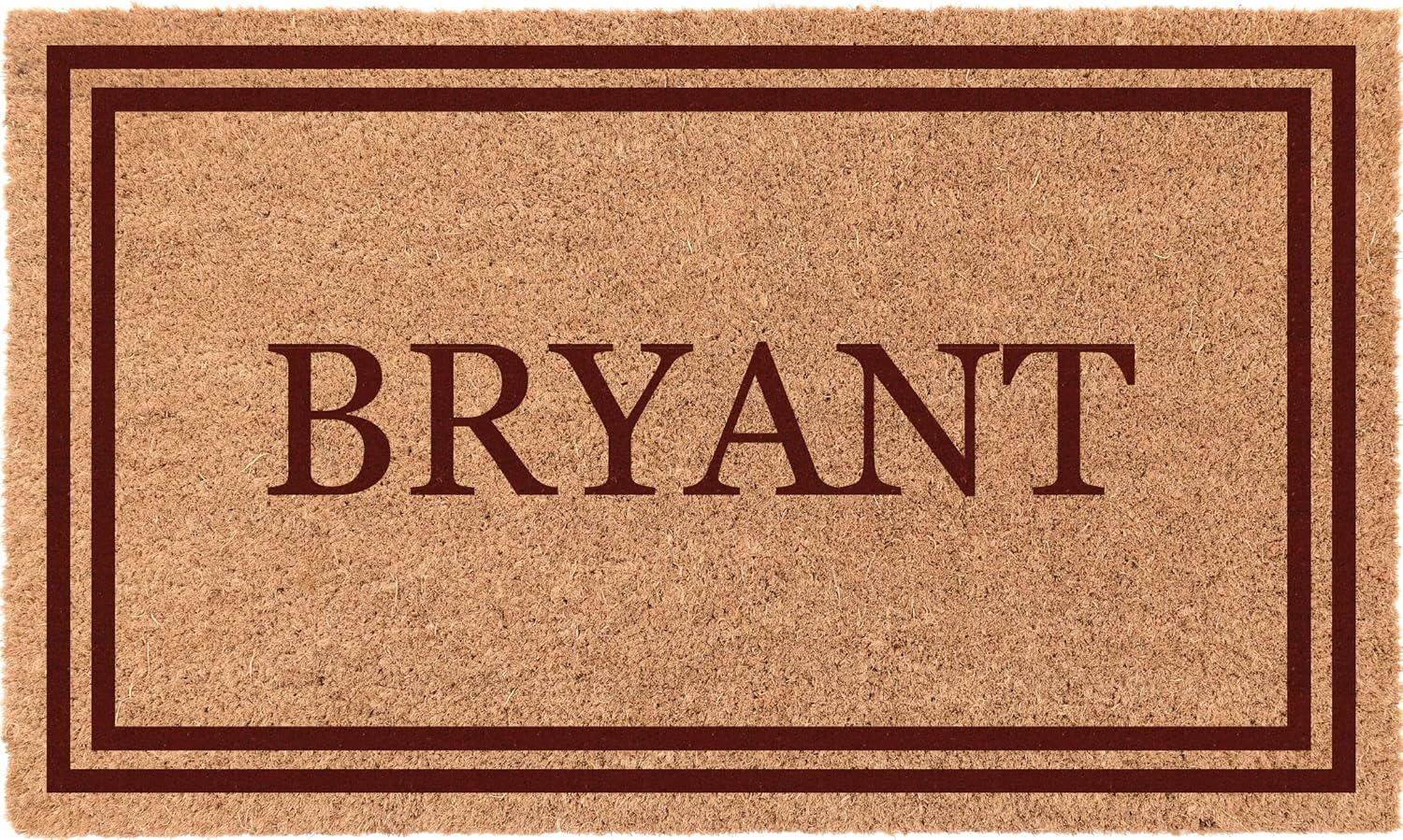 COCO MATS 'N MORE Red Double Bordered Personalized Coco Doormat 22" x 36" with Vinyl Backing | Personalized House Mats Outdoor | Cleans Dirtiest Shoes | Minimal Shedding
