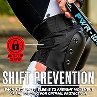 Vista 5 de Franklin Sports Rodilleras para jóvenes/adultos, coderas, muñequeras 3 en 1 juego de protección para patinaje - monopatín - ciclismo