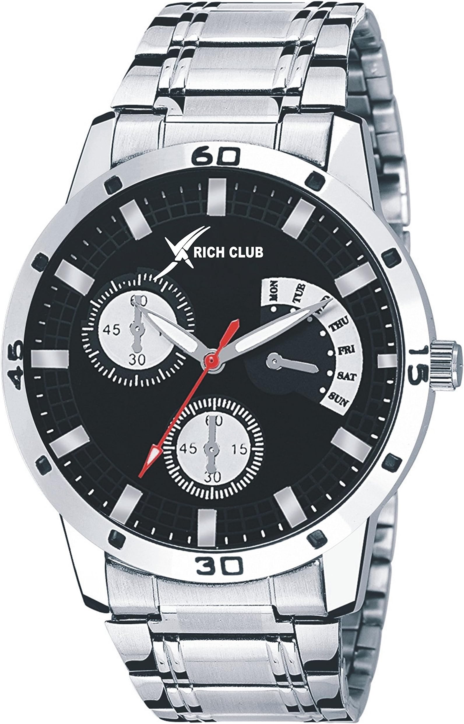 Rich Club RC-1414 Black Dial Dummy Chronos Watch for Men and Boys