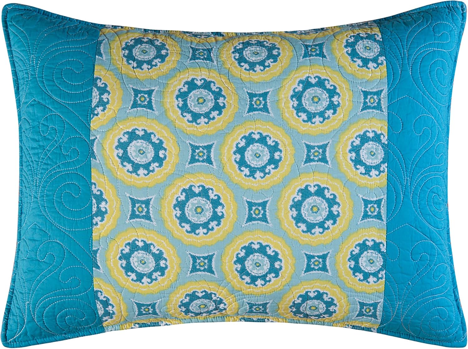 C&F Home Delilah Blue Full/Queen Quilt 100% Cotton Lightweight Machine Washable Reversible Bedspread Coverlet Full/Queen Blue