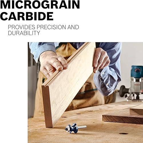 Miniatura 2 de BOSCH 85638M - Broca de enrutador de panel elevado Ogee con punta de carburo de 2-12 pulgadas x 58 pulgadas