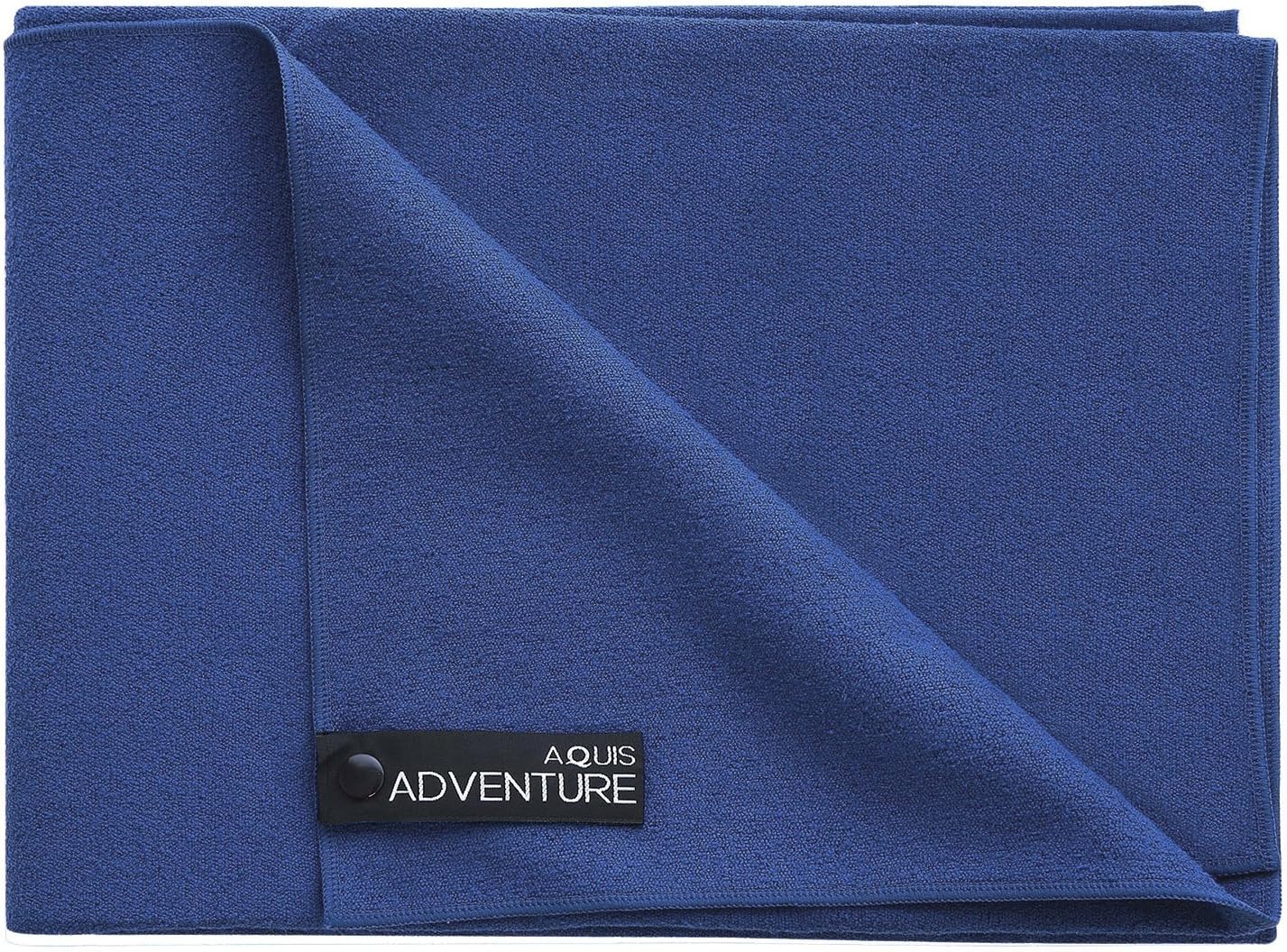 Aquis Adventure Extra Large Microfiber Towel, Blueberry, 29" x 55"