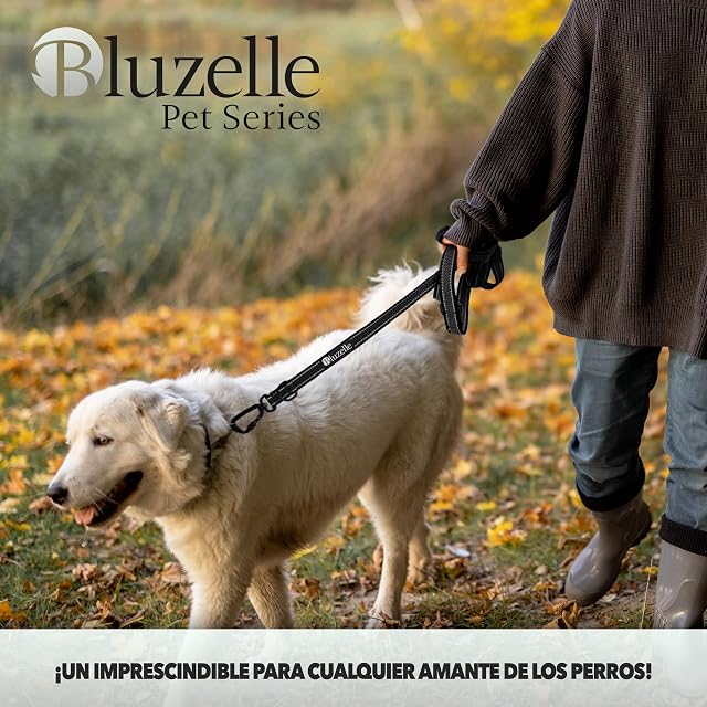 Foto 7 de 7 de BLUZELLE Correa Perro Fuerte 3m Ajustable, Negro