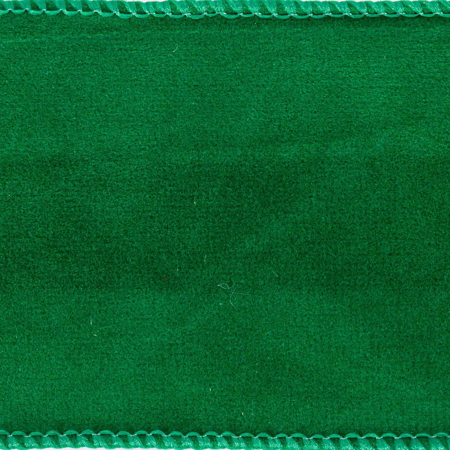 Vickerman 2.5" x 10 yd Green Faux Suede Ribbon, Seasonal Christmas Ribbon for Gift Wrapping, Tree Decor