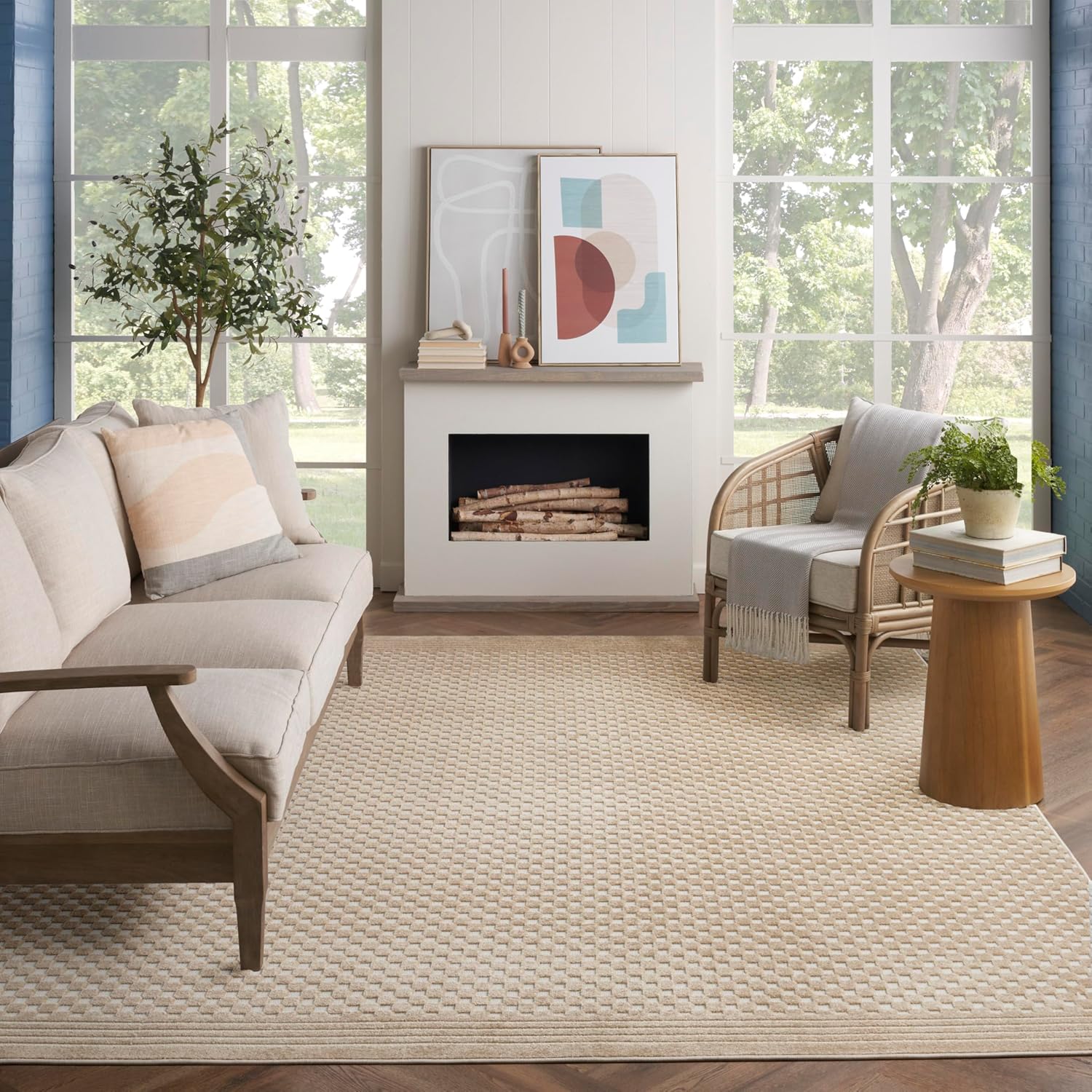 Nourison Home Casual Light Grey 2' x 6' Area Rug - Easy Clean, Non Shedding, Bed Room, Living Room, Dining Room, Kitchen (6' Runner)