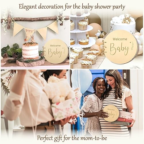 Miniatura 5 de Libro de invitados de madera para baby shower, alternativas, para niñas y niños, letrero de bienvenida para baby shower, libro de visitas, libro de