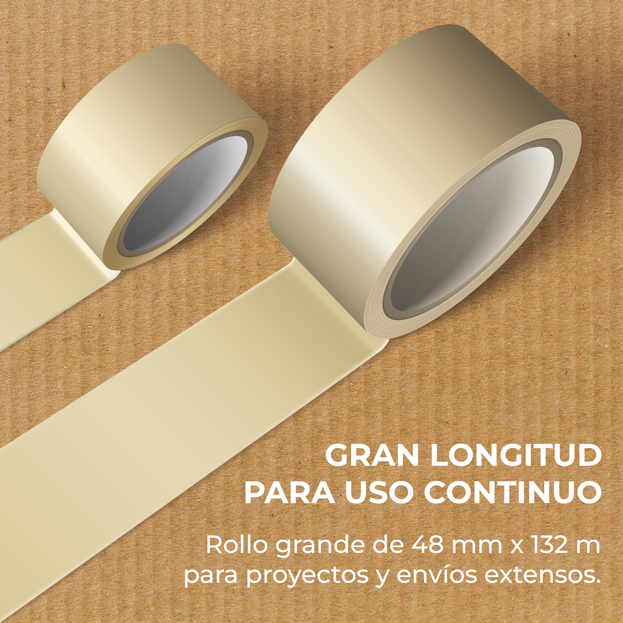 MUNTRADE Nastro adesivo trasparente da imballaggio | 48 mm x 132 m (36 rotoli) | Nastro da imballaggio trasparente, sigillante trasparente