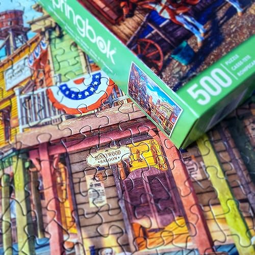 Miniatura 3 de Springbok Rompecabezas de 500 piezas Old Western Town - Fabricado en Estados Unidos