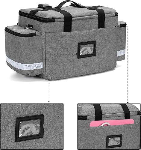 Miniatura 4 de Damero Bolsa de suministros médicos, bolsa de emergencia para trauma, bolsa médica con divisores desmontables y hebillas superiores, ideal para EMT,