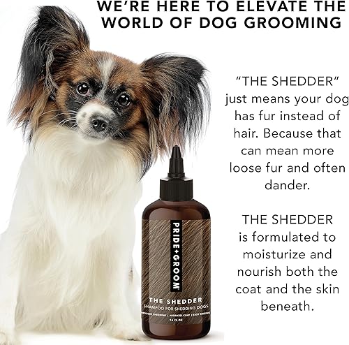 Miniatura 5 de Pride and Groom The Shedder - Champú antidesprendimiento para perros, gel de baño natural sin lágrimas con aceites esenciales e ingredientes