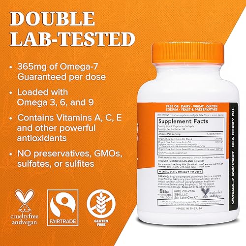 Miniatura 2 de Suplemento celular con omega 7,geles blandos de Sibu Beauty, 60unidades