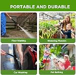 Garden Hose 50FT, 5/8'' Water Hose, Flexible and Leakproof Hybrid Garden Hose for RV, Trailer, Patio and Outdoor, Black