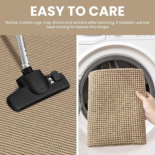 Miniatura 4 de IOHOUZE Alfombra lavable de 3 x 8 pies con parte trasera de goma antideslizante para pasillo ancho para pasillo de entrada, alfombra de cocina