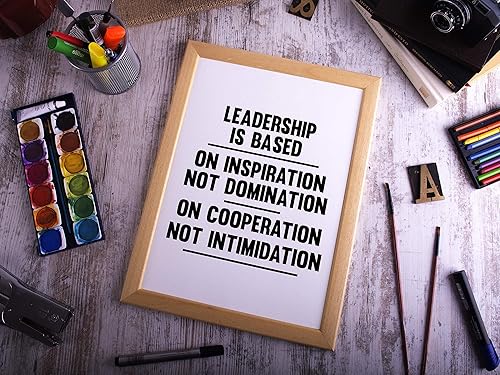 Miniatura 3 de Leadership is Based on Inspiration and Cooperation Poster Print, Inspirational Print, Motivational Quotes, Office Art, Cubicle Picture, Home Wall