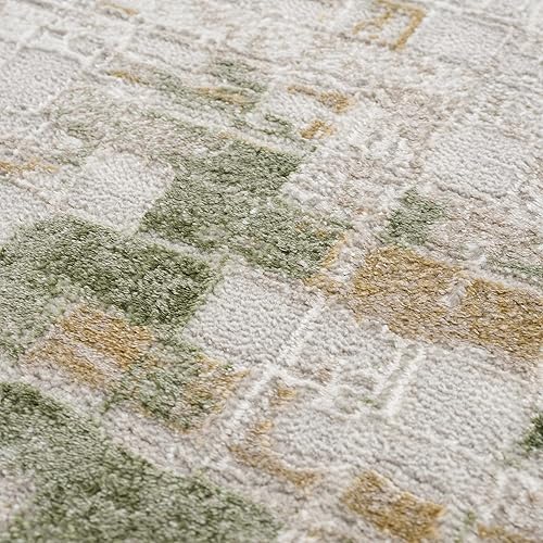 Miniatura 9 de Hauteloom, Liverpool - Alfombra moderna abstracta para dormitorio y sala de estar, alfombra de baldosas cuadradas, estilo contemporáneo bohemio y