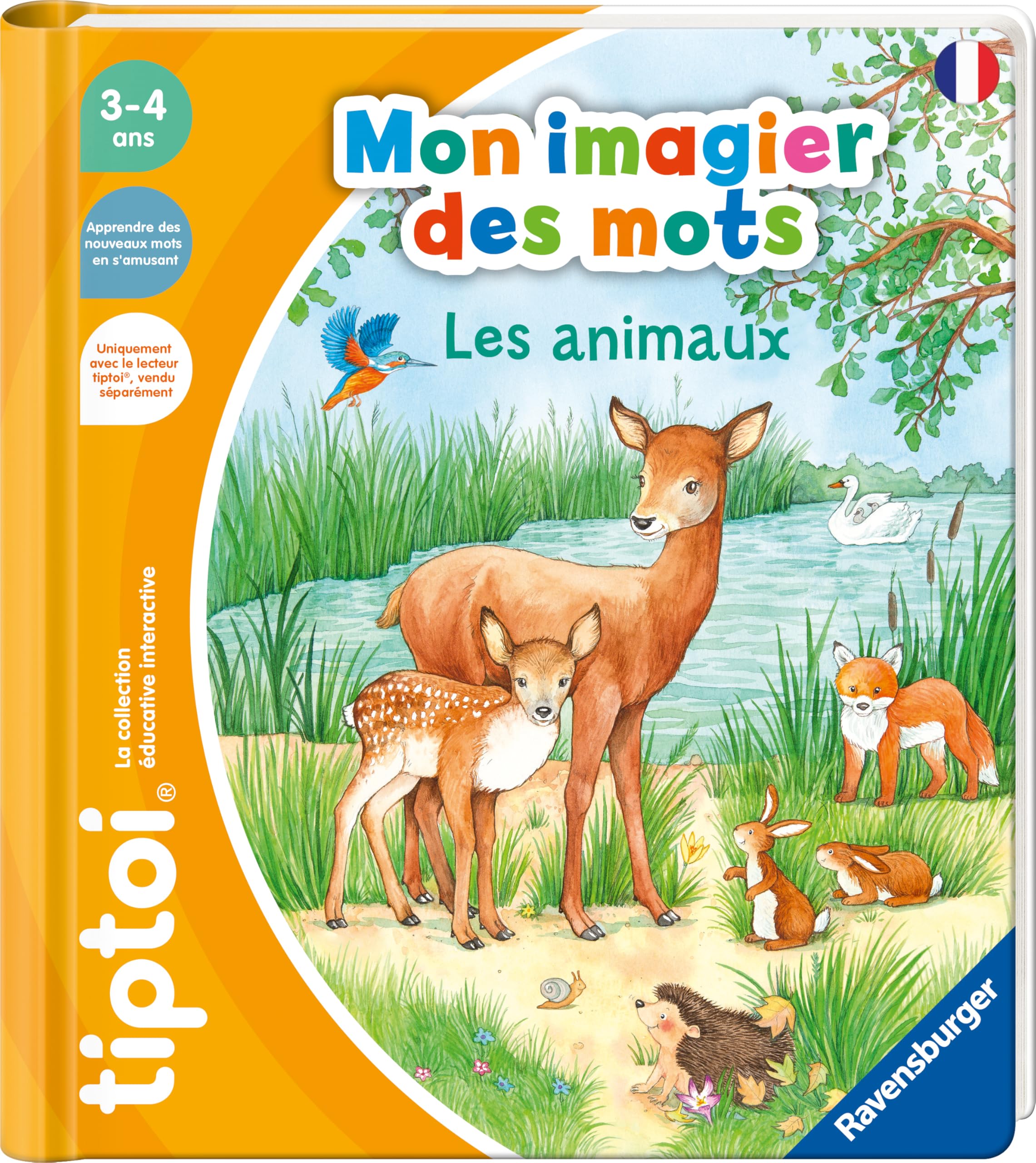 Ravensburger - tiptoi® - Livre interactif - Mon imagier des mots - Les animaux - Jeu éducatif électronique, sans écran - A partir de 3 ans - version française - 13099010