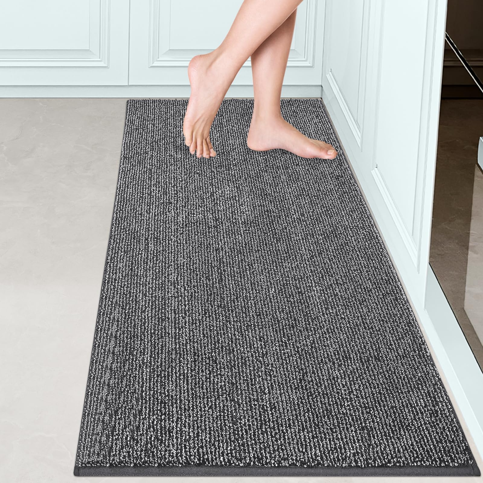 FCSDETAIL Dirt Trapper Indoor Door Mat 60 x 150 cm, Machine Washable Entrance Rug, Dog Doormat