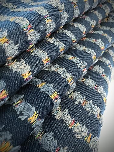 Amazon クラッシュ デニム 生地 布 はぎれ 端切れ 綿 デニムリメイク バッグ ポーチ Diy デニム生地 濃紺 カラフルクラッシュ 濃いめ 布 生地 通販