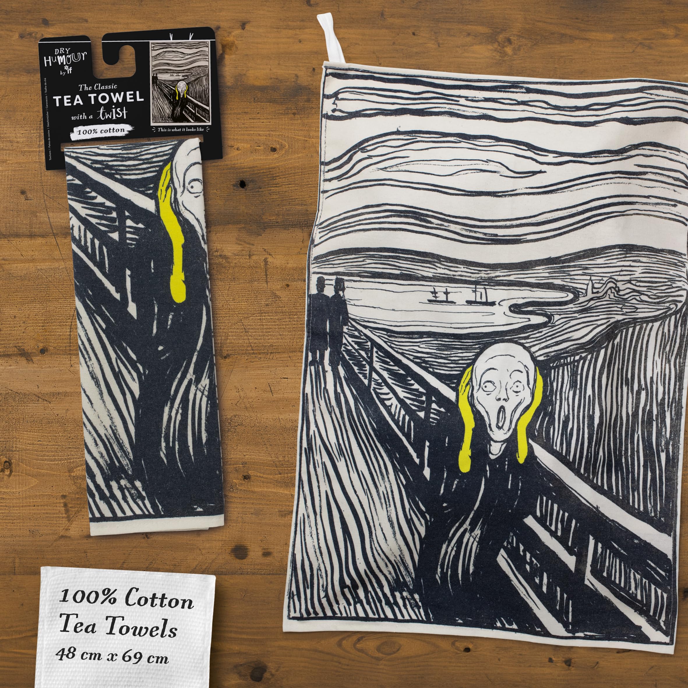 IF Dry Humour - Tea Towel - The After Dinner Scream, Pattern - Image 3