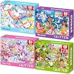 QUOKKA Puzzles for Kids Ages 3-5 - Original - 60 Piece Puzzles for Kids Ages 4-8 - Jigsaw Toddler Puzzle Age 3-5 - Unicorn Princess Animals Toys - Children 4-6 yo - Gift Educational Game