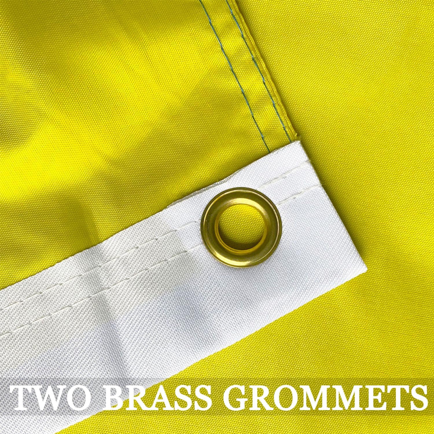 Double Sided Ukraine Flag 3x5 Outdoor- Heavy Duty 3Ply 240D Polyester Vivid Colors- Ukrainian Flag 3x5 Outdoor-4 Rows Stitched and Canvas Header with 2 Brass Grommets