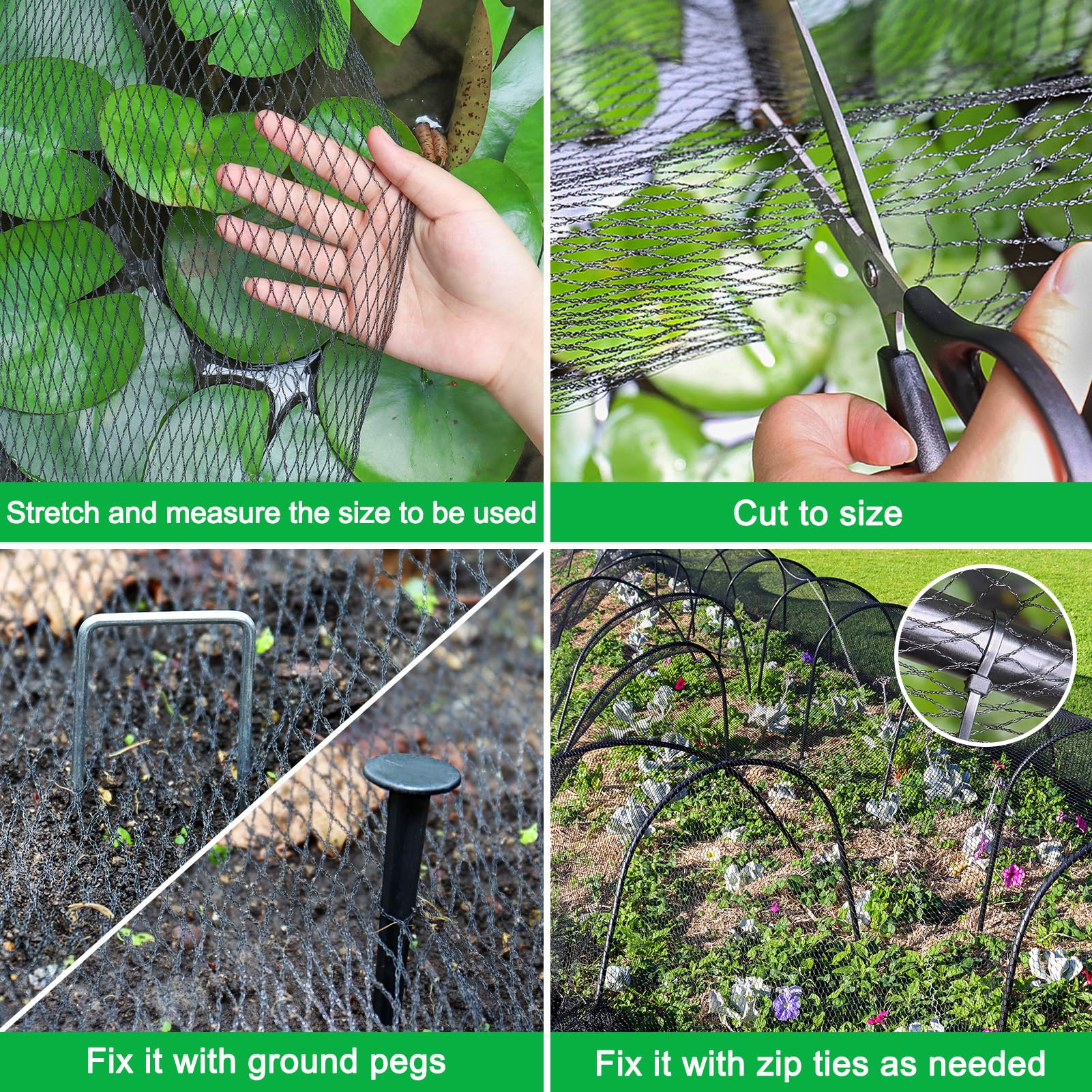 Aquagart Teichnetz 9x6m - Laubschutznetz 17mm Masche