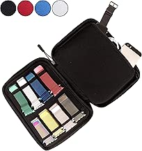 Zero Mass Smart Watch Bands Travel Carrying Case/Folder, Organizer for Apple Watch Bands, Stores 8-16+ Straps, Extra Pocket for Additional Storage (Black) - coolthings.us