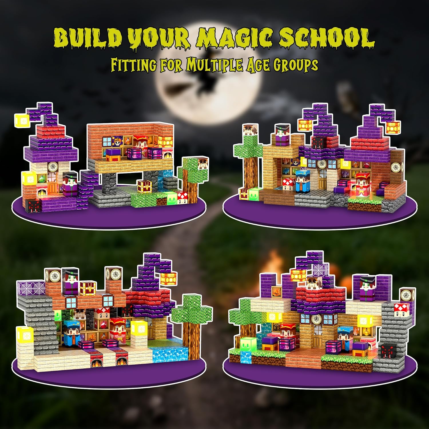 200PCS Magnetic Blocks with Light-Up Blocks - Magnetic Blocks for Kids Ages 3-12, Magic's House Magnetic Building Cubes, STEM Learning Toy Birthday Gifts for Boys Girls