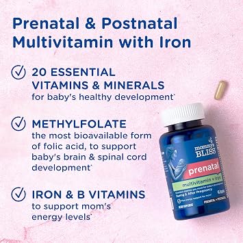 Mommy's Bliss Prenatal Multivitamin with Iron & Folic Acid, 45 Servings