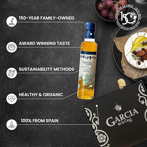 Miniatura 3 de Aceite de oliva con infusión de albahaca de Garcia de la Cruz, aceite de oliva orgánico español de primera calidad, de origen único, sin OMG y