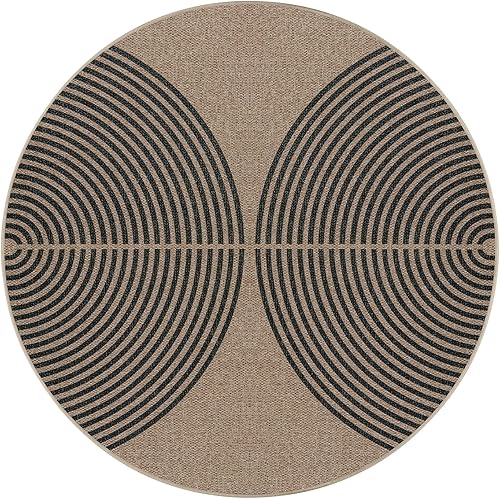 Vista 226 de Lahome Alfombra moderna de yute, de 2 x 8 pies, lavable, para entrada, granja, cocina, antideslizante, para interiores y exteriores, alfombra