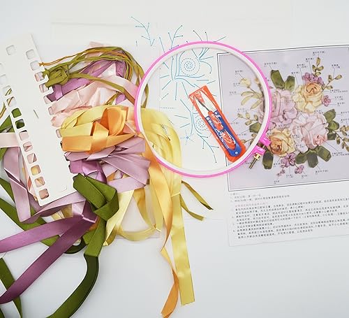 Miniatura 1 de Kit de bordado de cinta 3D pintura nueva aguja de punto de cruz trabajo DIY decoración de pared sin marco X5007A