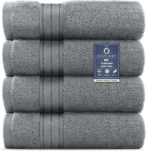 Miniatura 73 de COZYART - Juego de 6 toallas de baño de algodón turco, color verde salvia, gruesas suaves absorbentes duraderas, 19.17 oz/yd², incluye 2 toallas