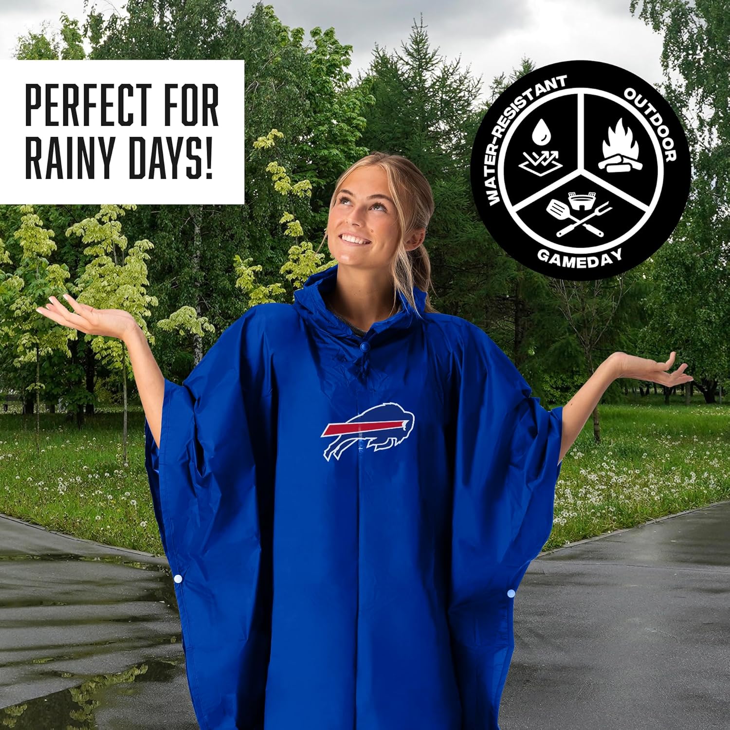 Northwest NFL Unisex Deluxe Pullover Poncho - Image 3