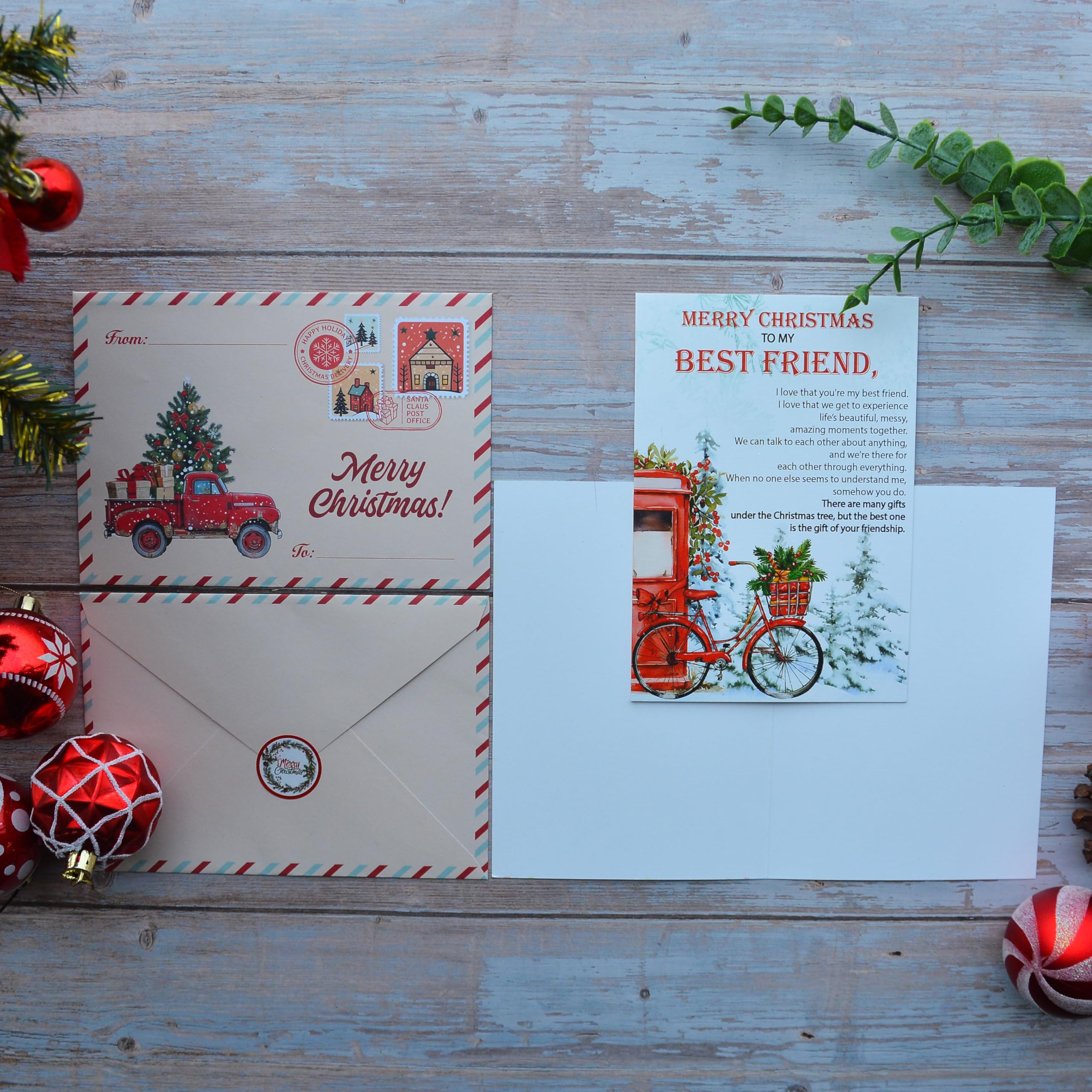 Amazon.com : BlinkWishes Christmas Card for Friend