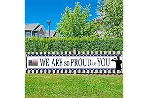 We Are So Proud Of You American Patriotic Backdrop Banner