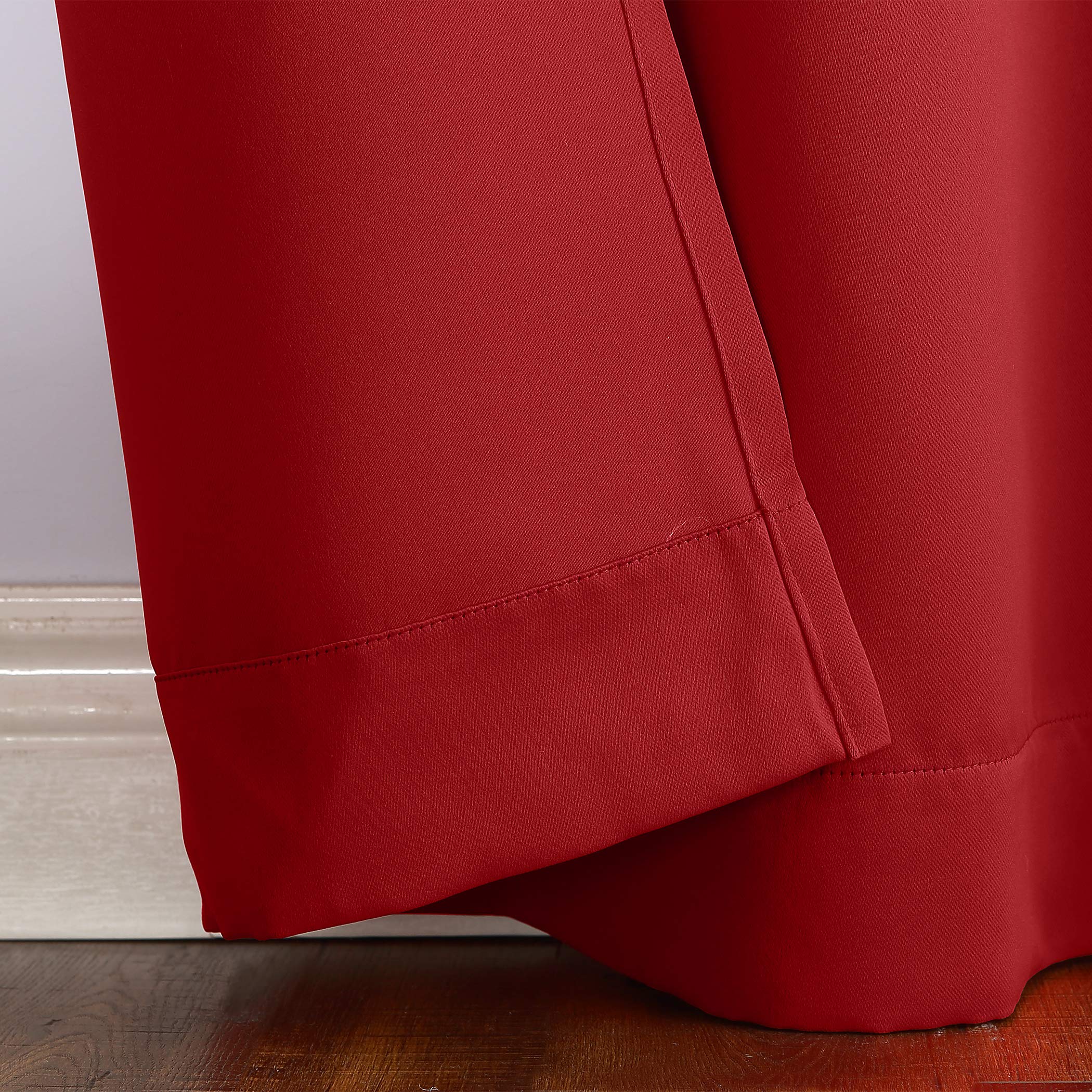Sun Zero Easton Energy Saving Blackout Grommet Curtain Panel, 40" x 54", Red - Image 3