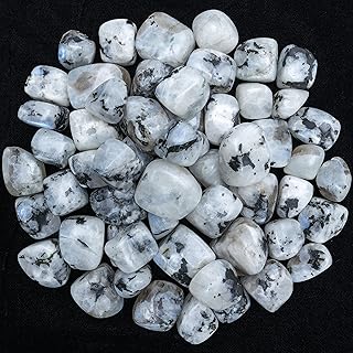 ZAICUS 1lb Rainbow Moonstone Tumbled Stones | Polished Crystals Healing | Natural Stones | Feng Shui | Chakra Balancing | ...
