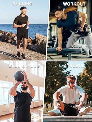 Miniatura 7 de Paquete de 3 y 5 camisetas deportivas de secado rápido para hombre, secado rápido, secado rápido, paquete de 3 y 5 unidades