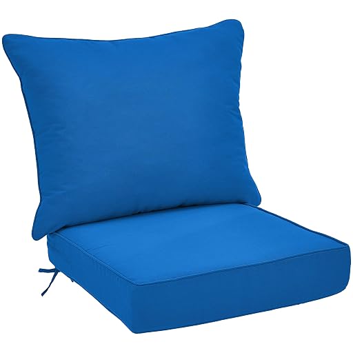 MockWares Basics Deep Seat Patio Cushion Set in Blue