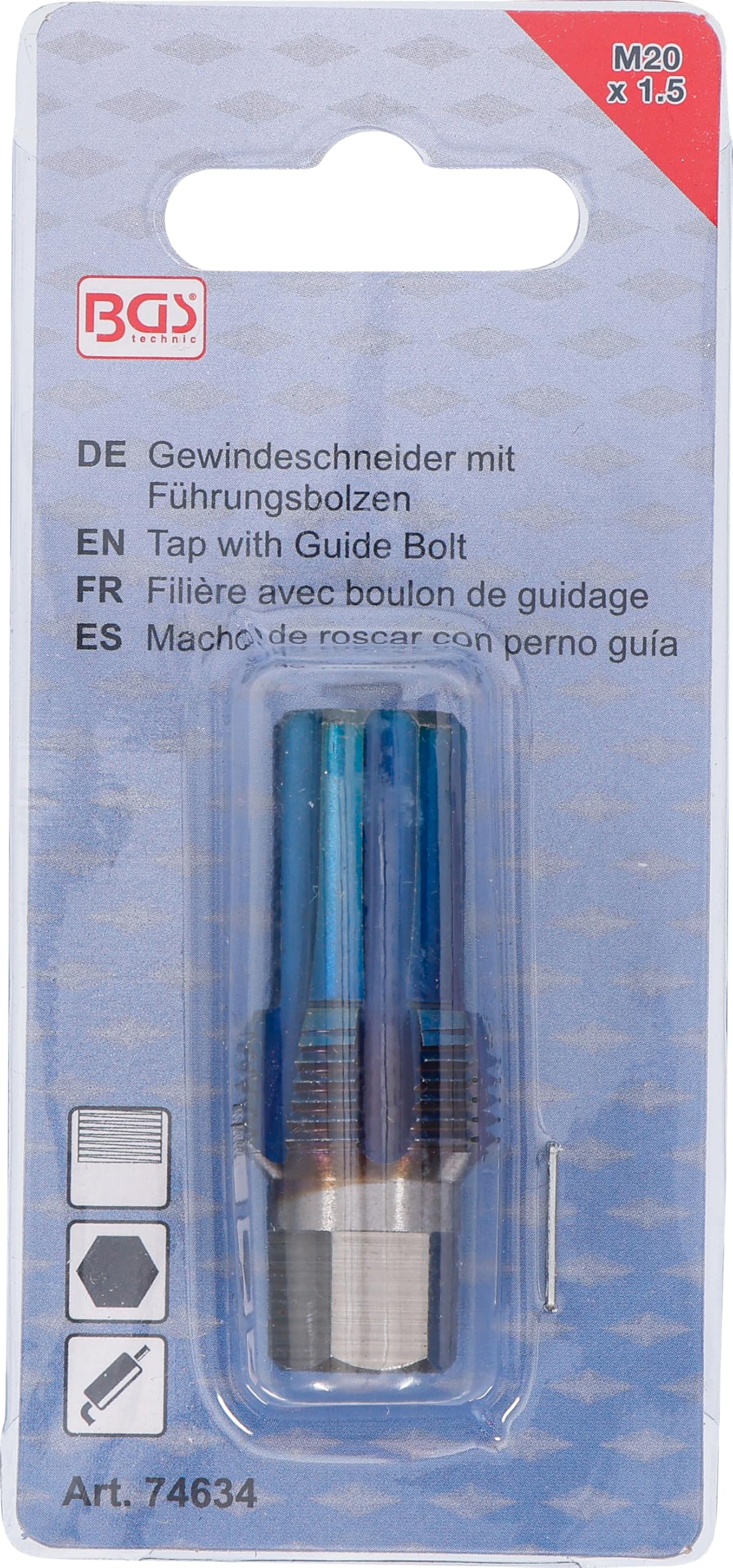 BGS 74634 | Taraud avec boulon de guidage | pour capteurs | M20 x 1,5