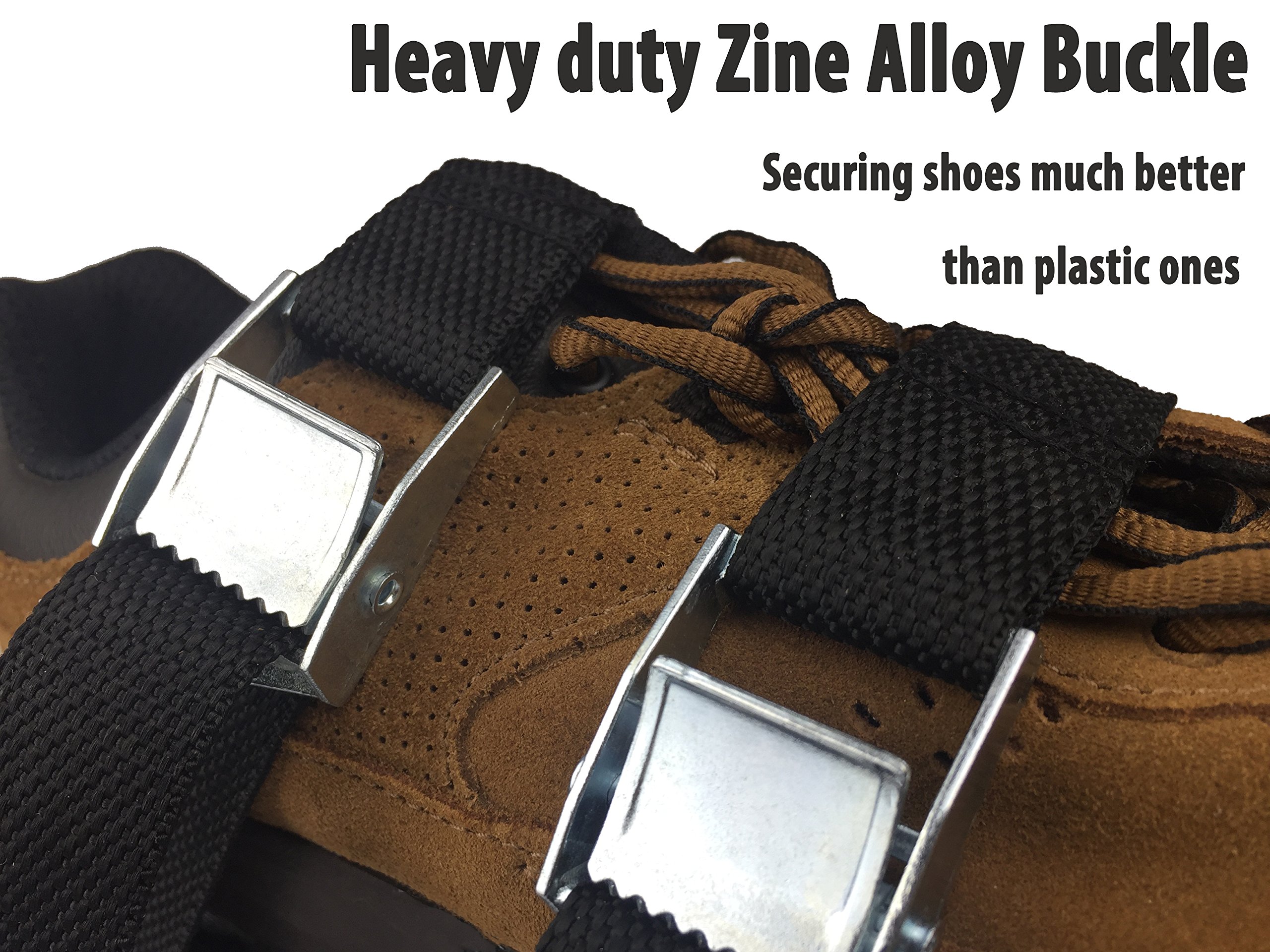 gonicc Professional Heavy Duty Lawn Aerator Shoes, 3 Adjustable Straps and Zinc Alloy Buckles, Free Extra Spikes, Universal Size That Fits All, for a Greener and Healthier Garden or Yard.