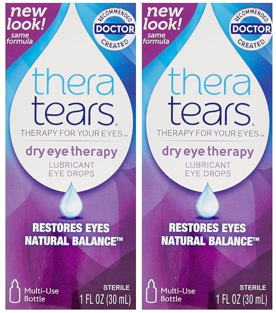 Thera Tears Thera Tears Lubricant Eye Drops, 1 oz (Pack of 2)