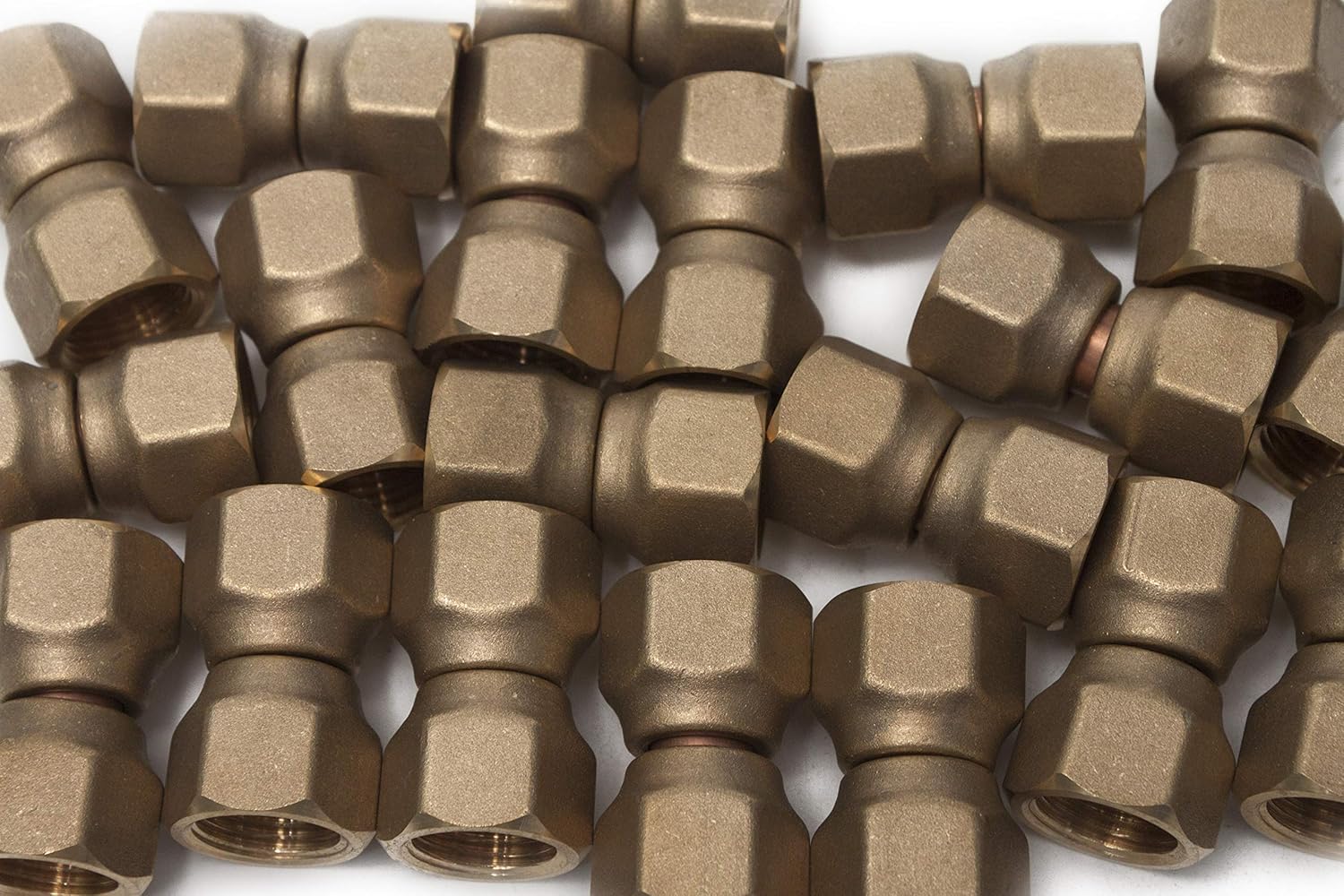 LTWFITTING Brass 1/2" OD Flare Forged Swivel Nut Union,Brass Flare Tube Fitting(Pack of 100)